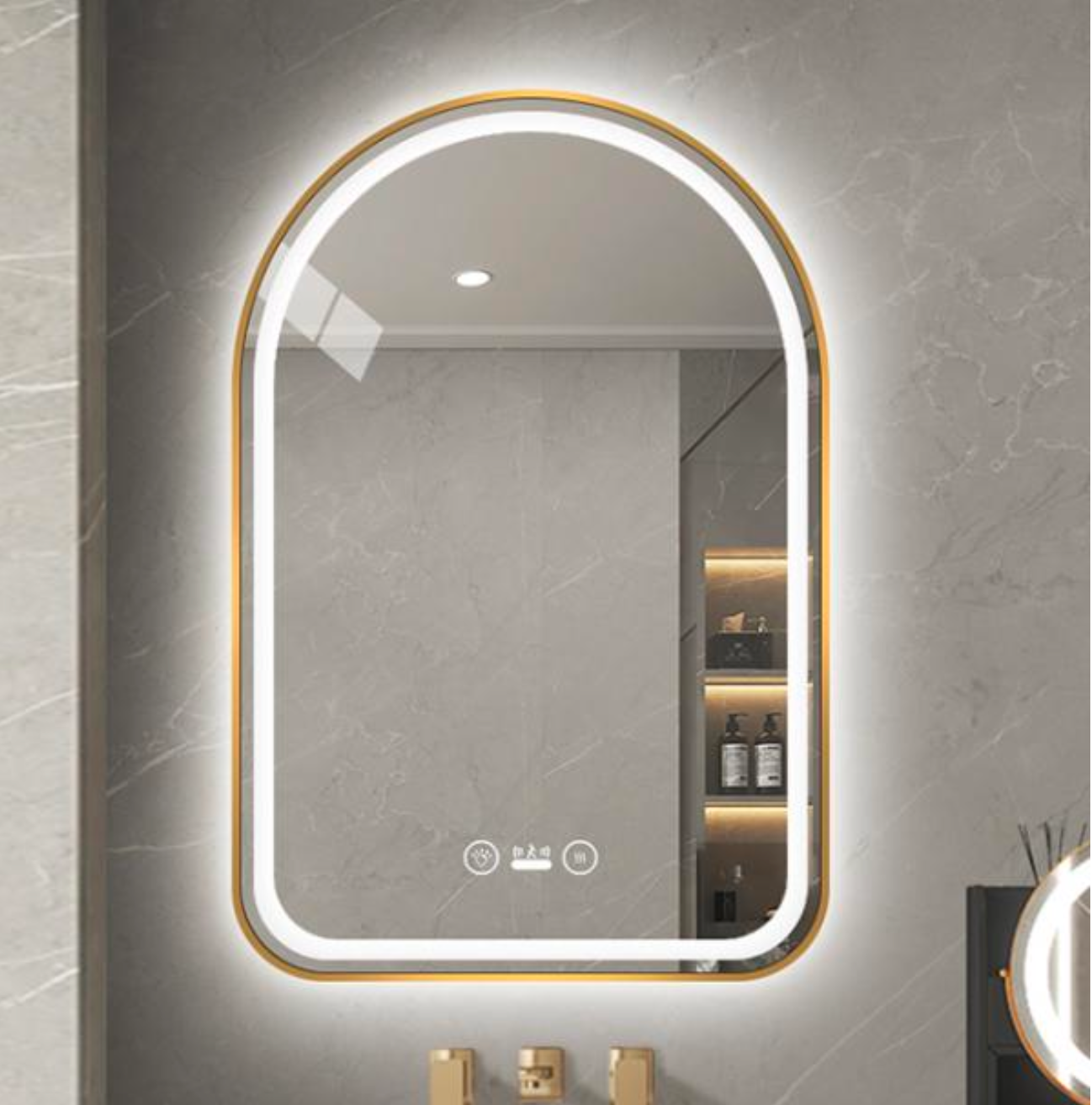 LED Classic Arch Front Light Alloy Mirror – Hans and Alice