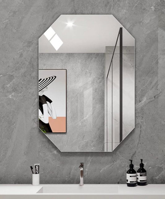 Octagon Frameless Mirror