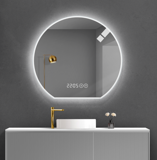 LED Dawn Circle Front Light Frameless Mirror