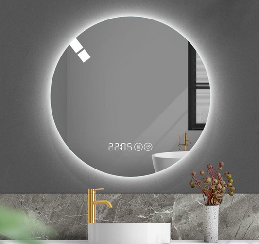 LED Modern Full Moon Backlit Frameless Mirror