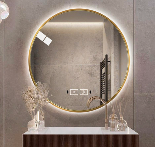 LED Full Moon Backlit Alloy Mirror