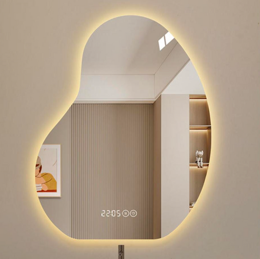 LED Irregular Bean Backlit Frameless Mirror